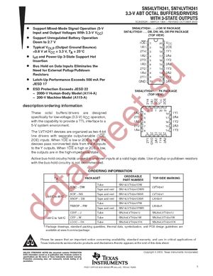 SN74LVTH241DBR datasheet  